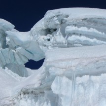 Fragile structures of the glacier